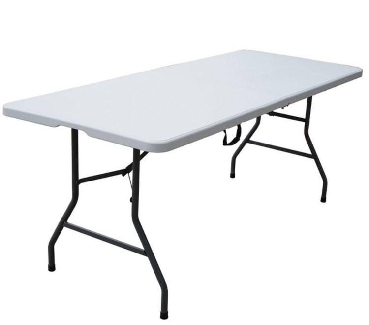 White folding 6 foot Table