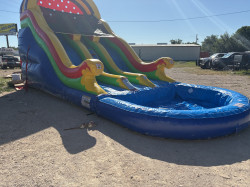 16’ double drop double lane slide
