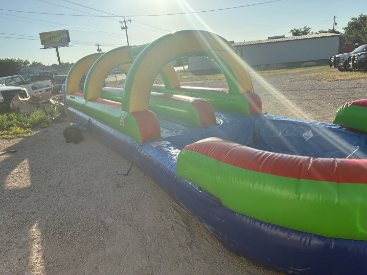 Rainbow double lane slip n slide